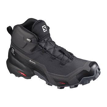 Salomon CROSS HIKE MID GTX W - Cierne Turistické Topánky Damske, S0067SK